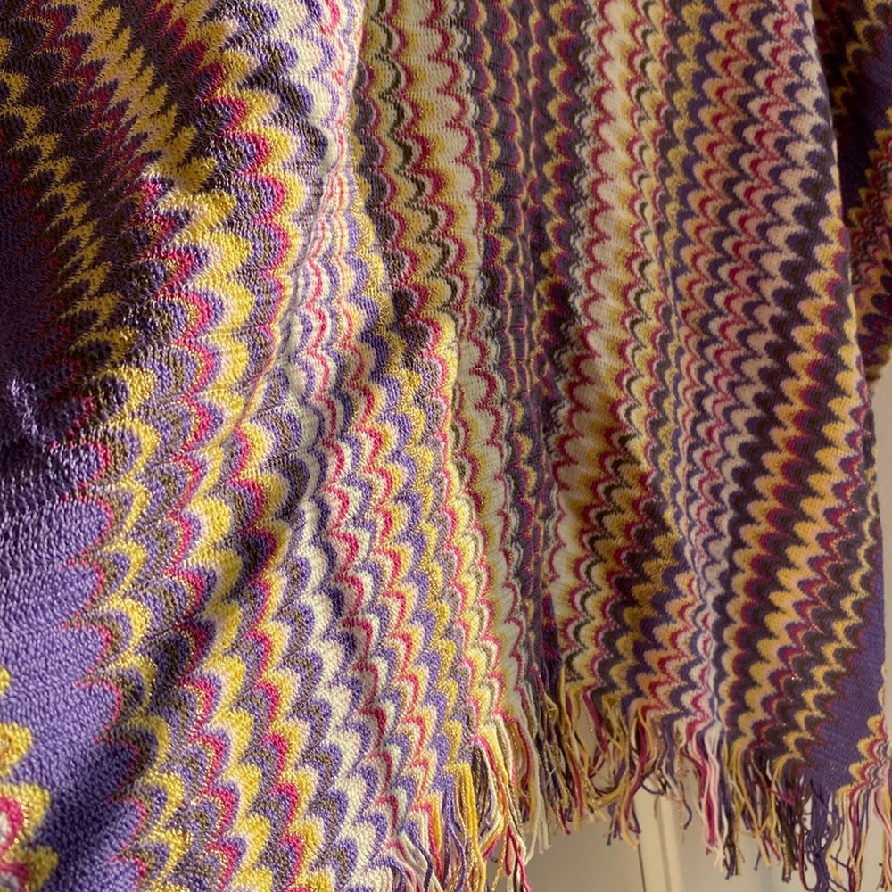 Missoni Chevron poncho/cover up/ Top - Picture 4 of 12